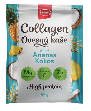 Kolagenová ovesná kaše – ananas a kokos
