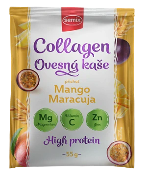 Kolagenová ovesná kaše – mango a marakuja
