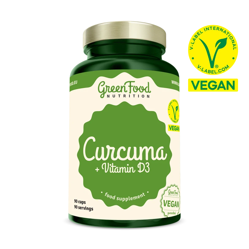Kurkuma + Vitamin D3 – vegan extrakt a vitamíny