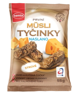 Müsli tyčinky naslano – sýrové, bez lepku