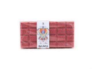Bílá čokoláda – jahoda a malina